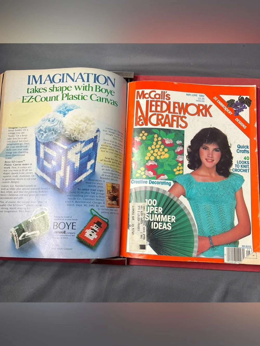 McCall's Magazine Issues 1981-1982 Bound Binder Vtg Lot Needlework Craft Collect